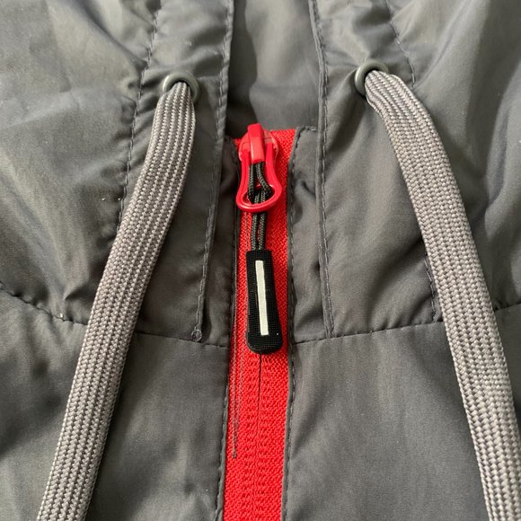 Vantage Windbreaker Unisex Adult XL "Scarlet Pearl" Monogram Hooded Gray/Red - Picture 13 of 15